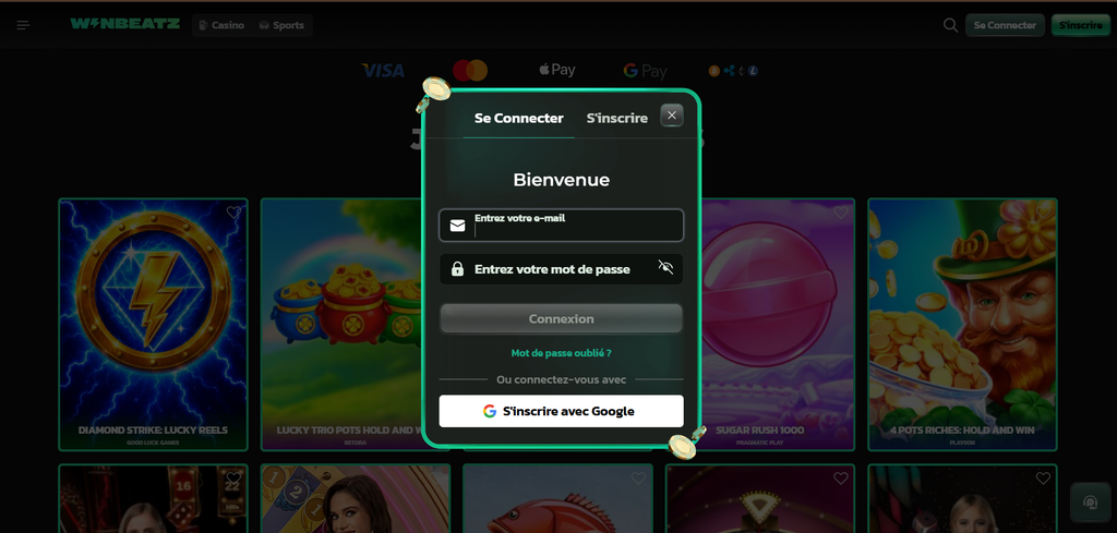 Wybór gry do stu spinów za kod UPLAY100 w kasynie WinBeatz